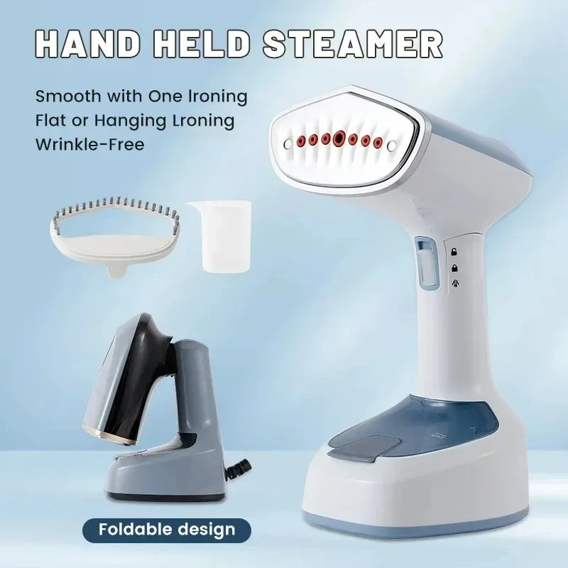 1500W Fast-Heat Foldable Handheld Garment Steamer Electric Fabric Steam Iron for Home Travel Household Ironing Machine