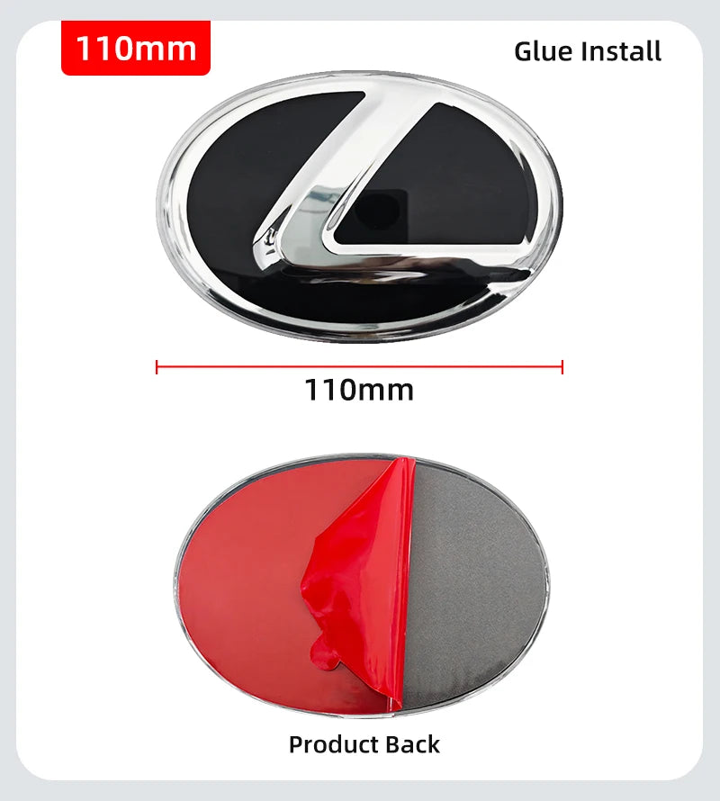 Car Logo Front Grill Emblem Badge Hood Trunk Rear Logo Badge Emblem For Lexus F SPORT ES UX 300e GX LBX NX RX 350h 450h GS CT
