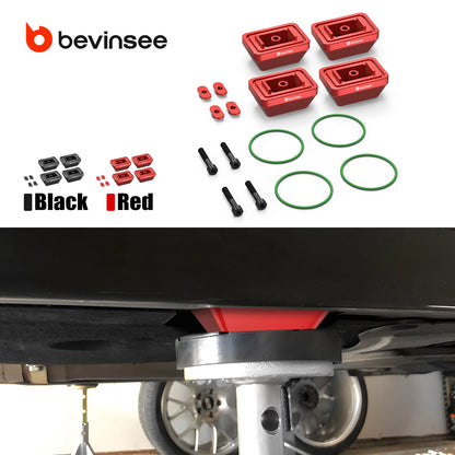 BEVINSEE Jack Pad Set for BMW X1 E84,M2 F87,M3 E90/E92/E93/F80,M4 F82/F83,F20 F10 F30 F31 F32 F33 F36 F22 F23 F12 E91 E92 E93