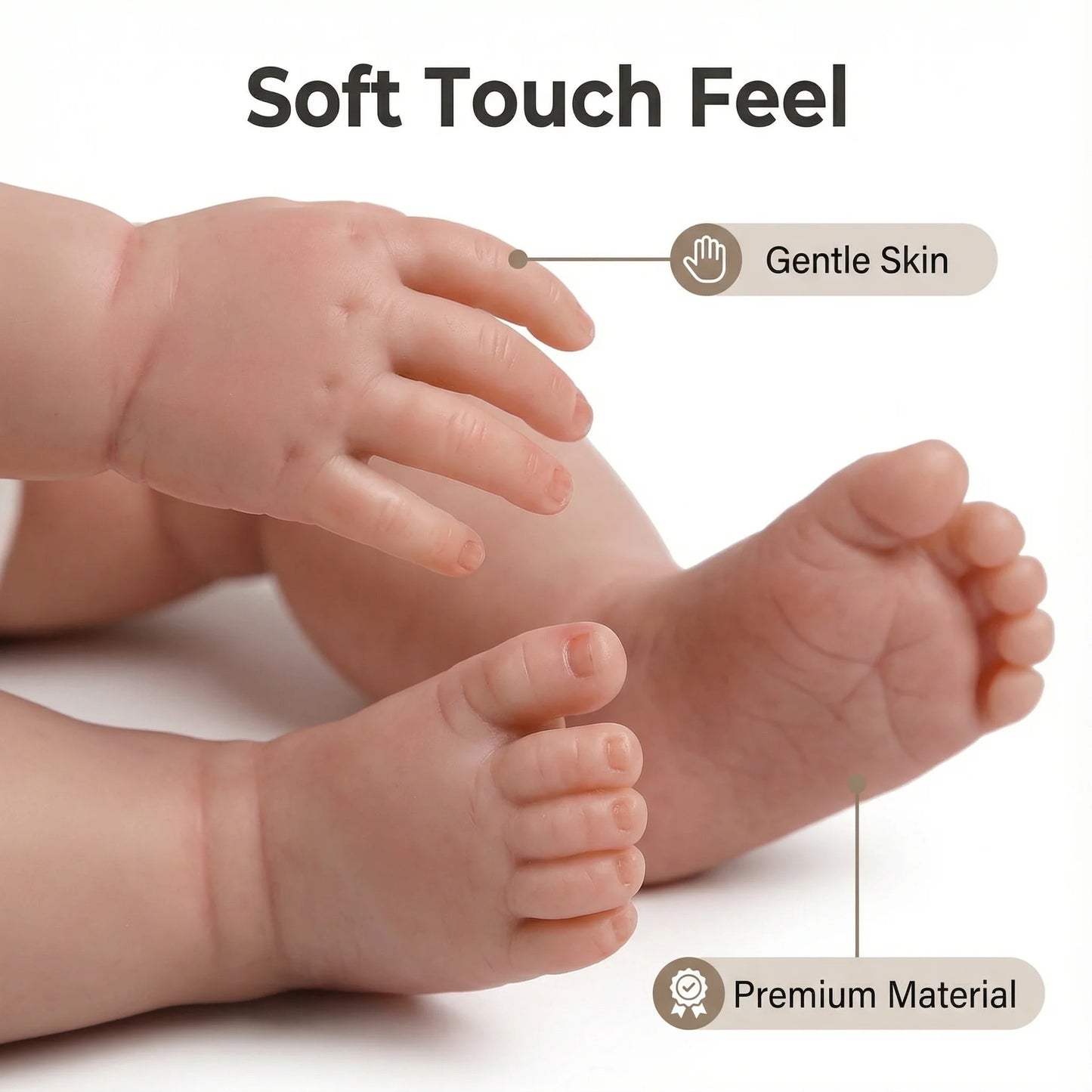 NPK 17inch Lifelike Reborn Baby Doll Newborn Soft Touch Cuddly 3D Skin Multiple Layers Painting Realistic Vinyl Toy