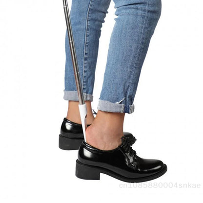 〔CC88〕 | Stainless Steel Telescopic Shoe Horn  - Adjustable Long Handle for Easy Dressing