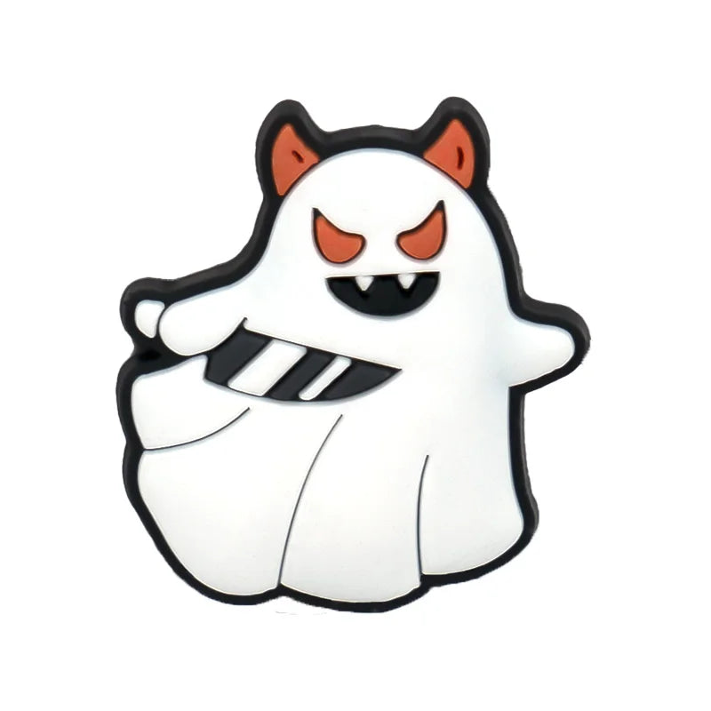 1/40pcs Halloween Shoe Charms Ghost Pumpkin Shoe Decorations Accessories Funny Sandals Pins Gifts for Women Kids Clog Buckles