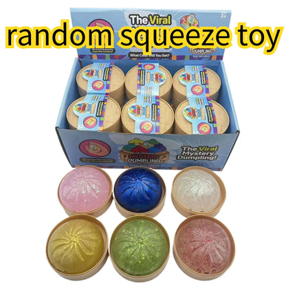 Giant Squishies Dumpling Bun Toy, Slowly Rising Sparkling Dumpling Pressure Ball, Relieve Stress Restlessness Toy