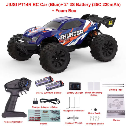 JIUSI RC Car PT14R MT14R 1/14 Brushless 80km/h 2.4G Remote Control 4WD Racing Car 3S 35C 2200mAh High Speed Off-road RC Truck