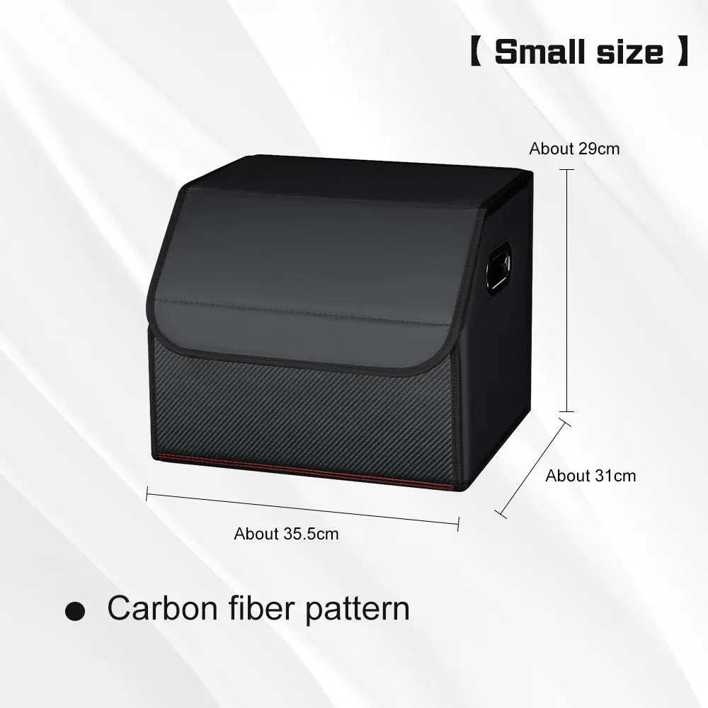Portable Car Trunk Organizer Box Large Capacity Leather Foldable Storage Box Multifunctional Auto Organizer Bag Car Accessories