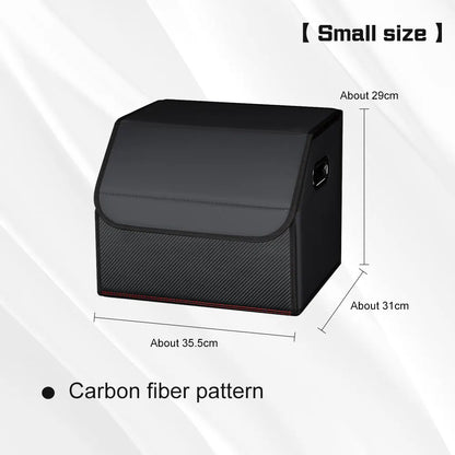 Portable Car Trunk Organizer Box Large Capacity Leather Foldable Storage Box Multifunctional Auto Organizer Bag Car Accessories