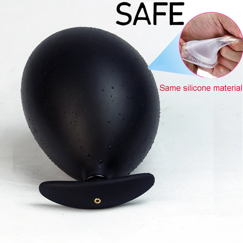 Pumped Inflatable BDSM Gag in Mouth Bondage,Silicone Vagina Butt Anal Plug/Dilator Large/ Training,Sex Toys For Couples