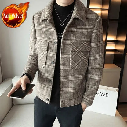 Male Coats Slim Fit High Quality Men's Wool & Blends Jackets Vintage Joker Harajuku Casual Luxury Designer Cheap Clothes Offer