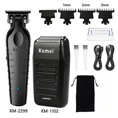 Kemei Hair Clipper Kit KM-2296 KM-2299 KM-1102 Men's Electric Hair Trimmer Machine Professional Hair Cutting Machine for Men