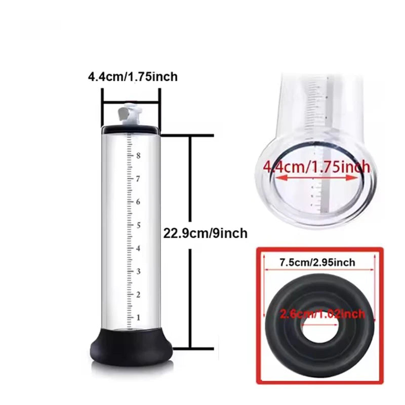 Electric Acrylic Penis Pump Vacuum Pump For Penis Male Penis Enlargement Pump  Penile Training Extender Cock Dick Pump For Men