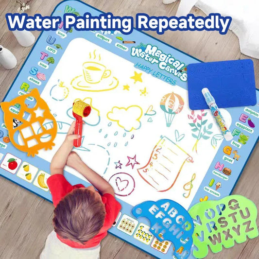 100x80CM Magic Water Drawing Mat Toys Coloring Doodle With Reusable Fluorescent Pen Painting Board Magic Toys Mat Kids Gifts
