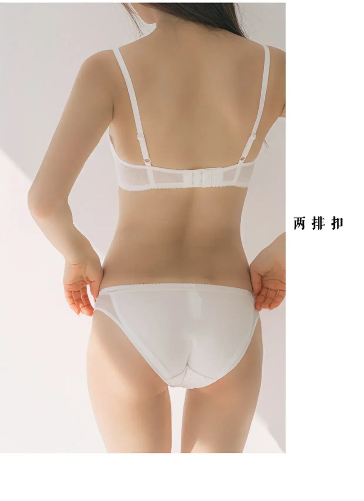 Moda Conjunto Lencería Encaje Francés Bordado Copas Oreja De Conejo Alambre Suave Push Up Respirable Adelgazante Cómodo