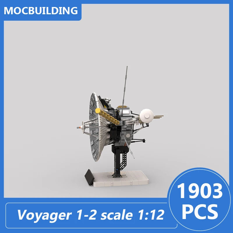 Voyager 1-2 Scale 1:12 Model Moc Building Blocks Diy Assemble Bricks Space Educational Creative Collection Toys Gifts 1903PCS
