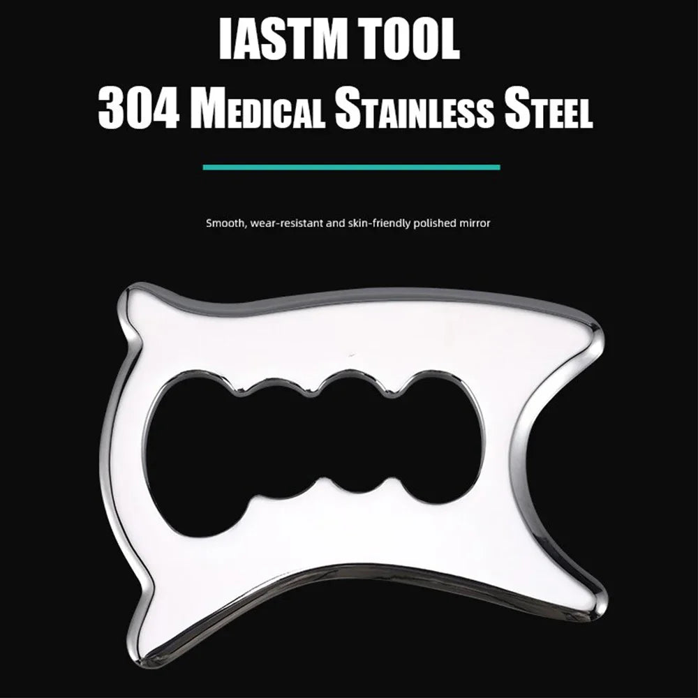 Stainless Steel Gua Sha Stick Deep Tissue Relax Cellulite Massager for Body Slimming Scraping Board Muscle Massage Relaxation