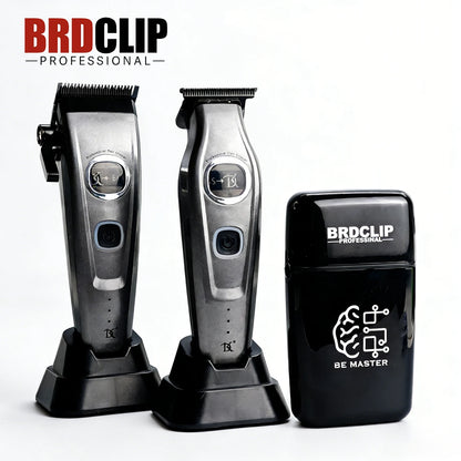 BRDCLIP 609 10000RPM Grey Professional Hair Clipper 7500RPM External Rotor Brushless Motor DLC Blade Hair Trimmer Barber Shaver