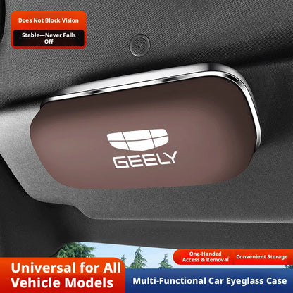 Compatible with Geely Galaxy L7 eyewear case L6/E5/Starship 7EMi car sunglasses holder, car sunshade storage box.