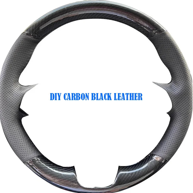 Hand-stitched car Interior Accessories for Ford Ranger 2012-2015 2017 Car Steering Wheel Cover Braid Non-Slip Napa Leather Cover