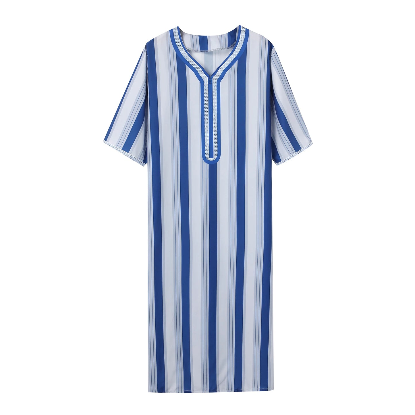 Arab men's short sleeve book printed robe Long Muslim robe Islamic Kamiz Thobe oversized clothing
