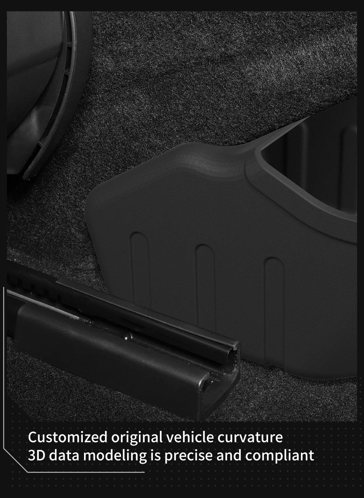 For Tesla Model 3 Highland 2025 Rear Seat Storage Box Below The Rear Air Outlet Rear Seat Organizer Tray Car Accessories 2024