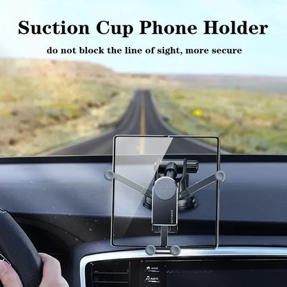 Eary for Z fold 7 6 5 Car Phone Holder Stand Mount Dashboard Suction Cup Bracket 360°Rotate for Samsung S26 S25 iPhone 17 Xiaomi