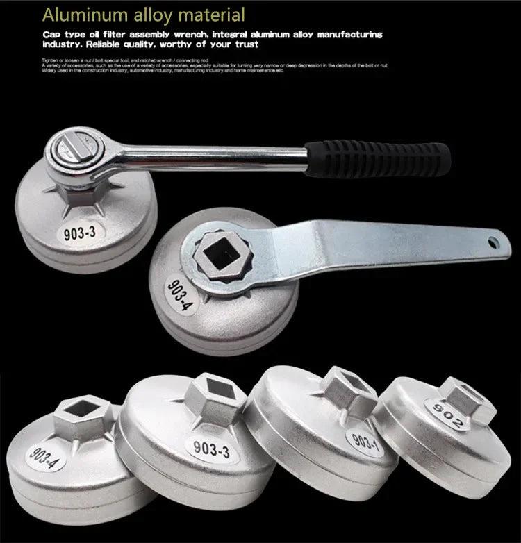 EAFC 23 Pcs/Set Car Oil Filter Cap Removal Wrench Socket Set 1/2" 12.5mm Ratchet Spanner Car Hand With Case Auto Remover Tool