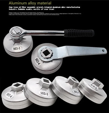 EAFC 23 Pcs/Set Car Oil Filter Cap Removal Wrench Socket Set 1/2" 12.5mm Ratchet Spanner Car Hand With Case Auto Remover Tool