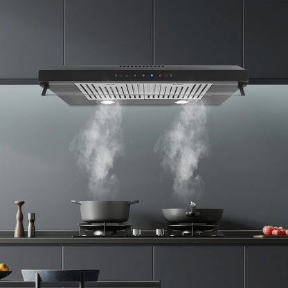 Smart Control under Cabinet Kitchen Range Hood with Adjustable Speed And LED Lights 75*49.5*14cm/29.53*19.49*5.51in US Standard
