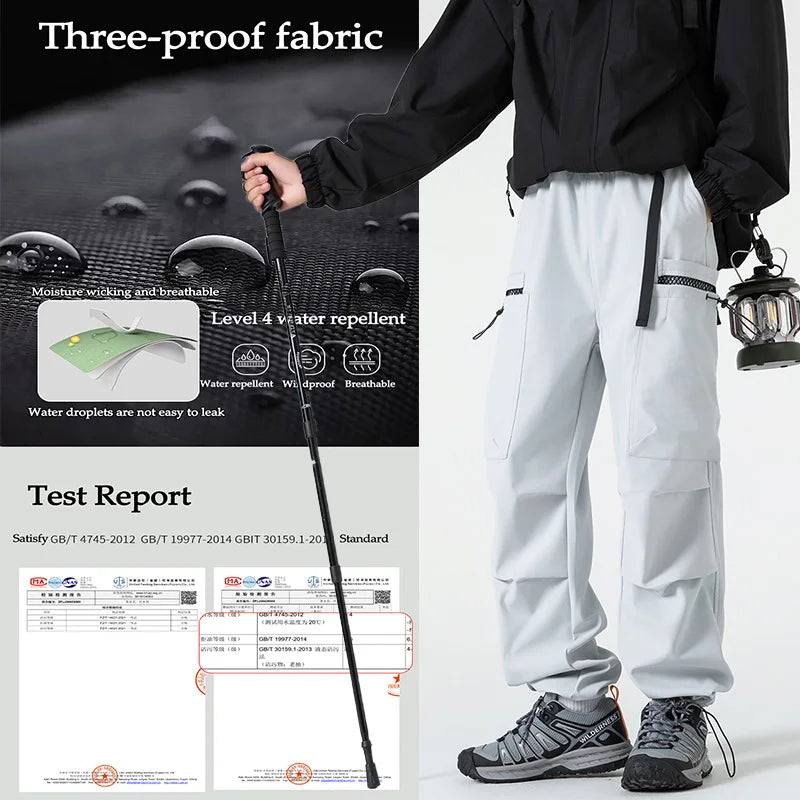 Men's Trousers Autumn Cargo Pant Camouflage Pants American Style Pants Windproof Waterproof Casual Outdoor Hiking Trousers Male