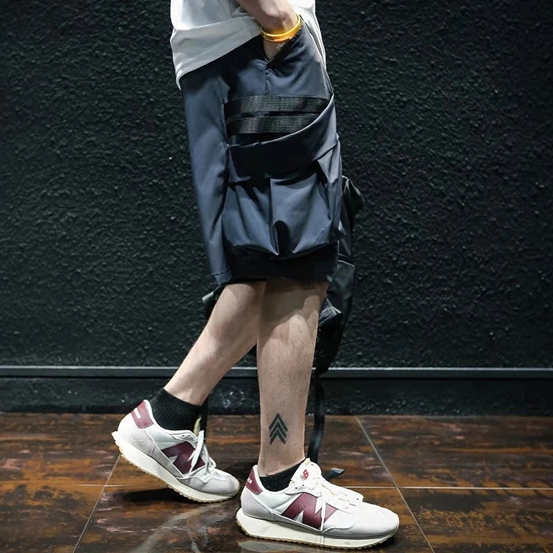Men's Loose Fit Cargo Shorts Summer Casual Wear High Street Fashion 5-Inch Lightweight Trendy for Sports Outdoor Activities