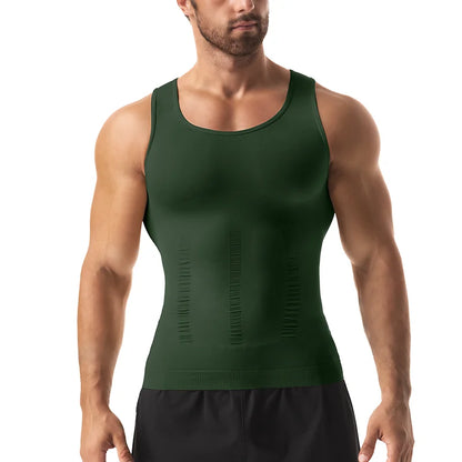 Men Slimming Body Shaper Vest Shirt Abs Abdomen Slim Gym Workout Corset Tummy Control Compression Tank Top Sleeveless Shapewear