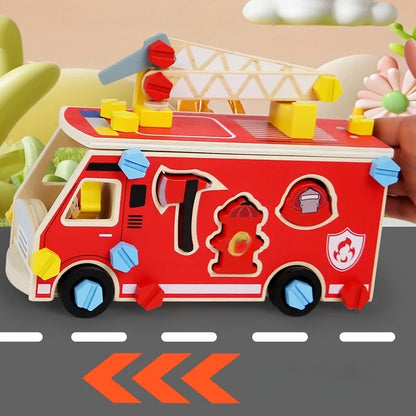Montessori Wooden Toys Pretend Play Tools Construction Toy Nut Screw Disassembly Assembly Toolbox  Educational Toys for Kids