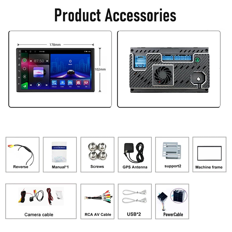 7''  For VW Polo MK4 2001-2007 Car Radio Stereo Android 15 Auto Navi CarPlay Wifi Rear Camera Head Unit GPS FM BT Google Map FM