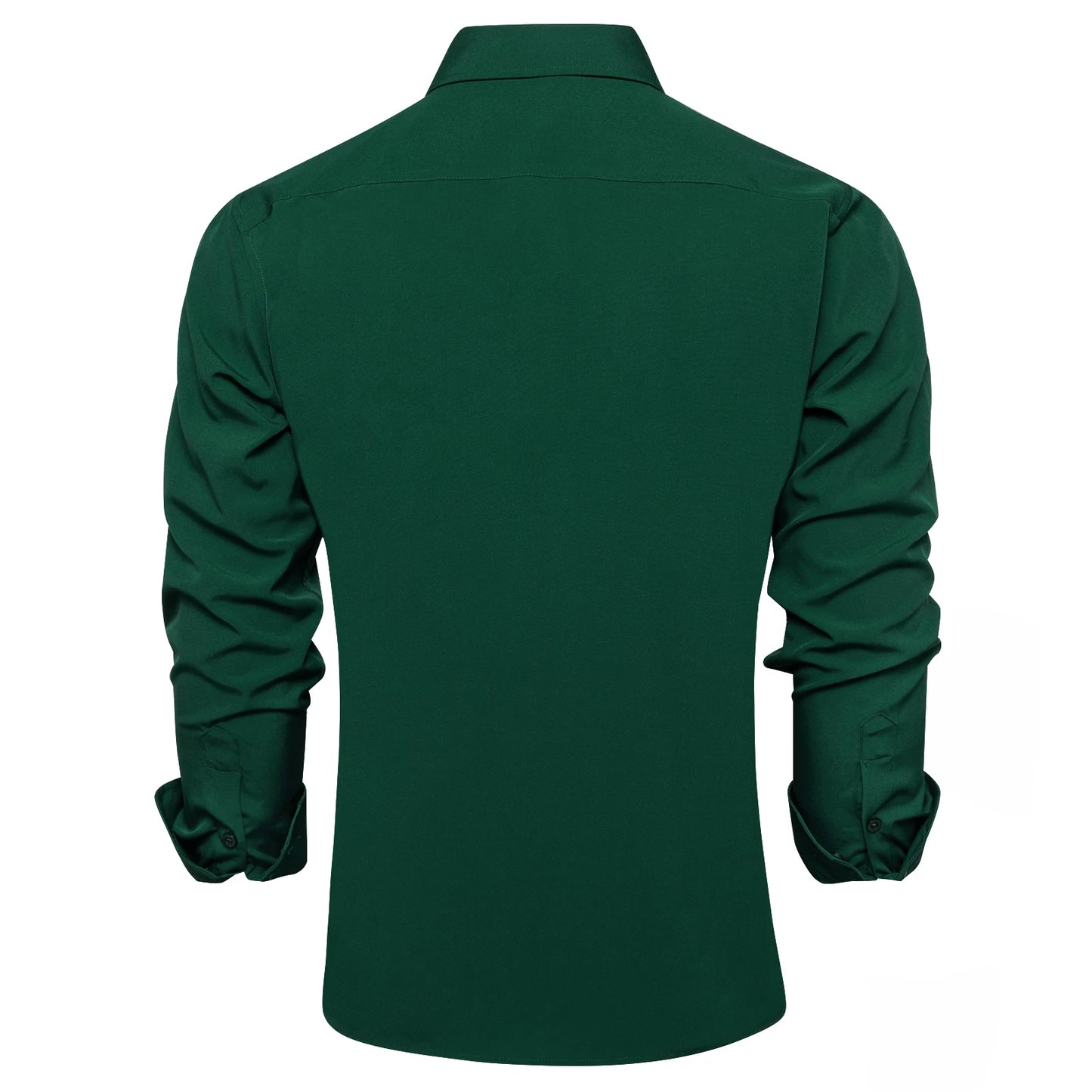 Solid Men Shirts Long Sleeve Cotton Polyester Blue Green Yellow Classic Basic Casual Slim Business Office Shirts Clothes