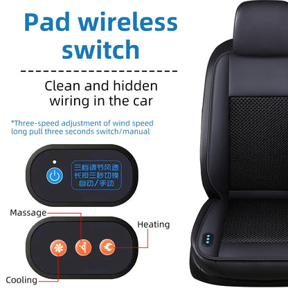 3 In1 Car Seat Cover With 10 Hidden Fan Cooling Heating Massage Or Only Ventilation Seat Cover Cushion Choice Interior Accessory
