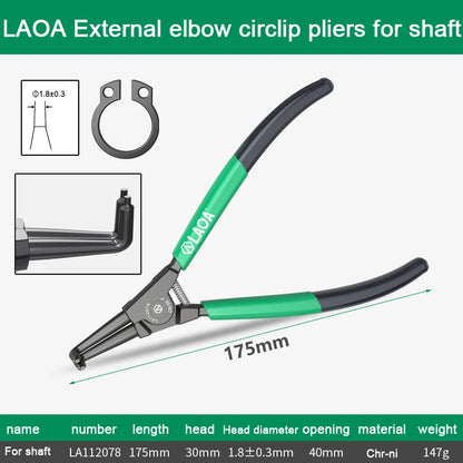 LAOA 7 inch Internal External Pliers Retaining Clips Portable Multifunctional Snap Ring Circlip Pliers For Hand Tool