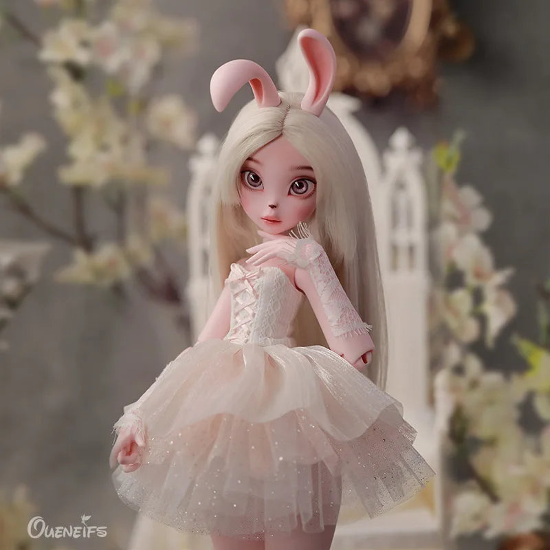 1/4 BJD Doll Kacey Upright And Floppy Ears  Cute Bunny Toys Pure Handicraft Art Ball Jointed Doll