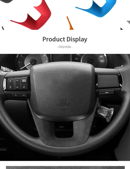Made of Alcantara For Toyota Hilux / Fortuner Standard Sport Version Car Steering Wheel Boot Cover Interior Tuning Accessories