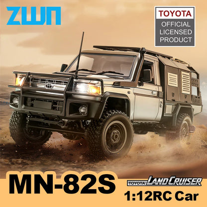 MN82S LC79 2.4G 1/12 Full Scale RC Pickup Short Truck 4WD Remote Control Climbing Off-road Car Toy for Boys Girls Christmas Gift