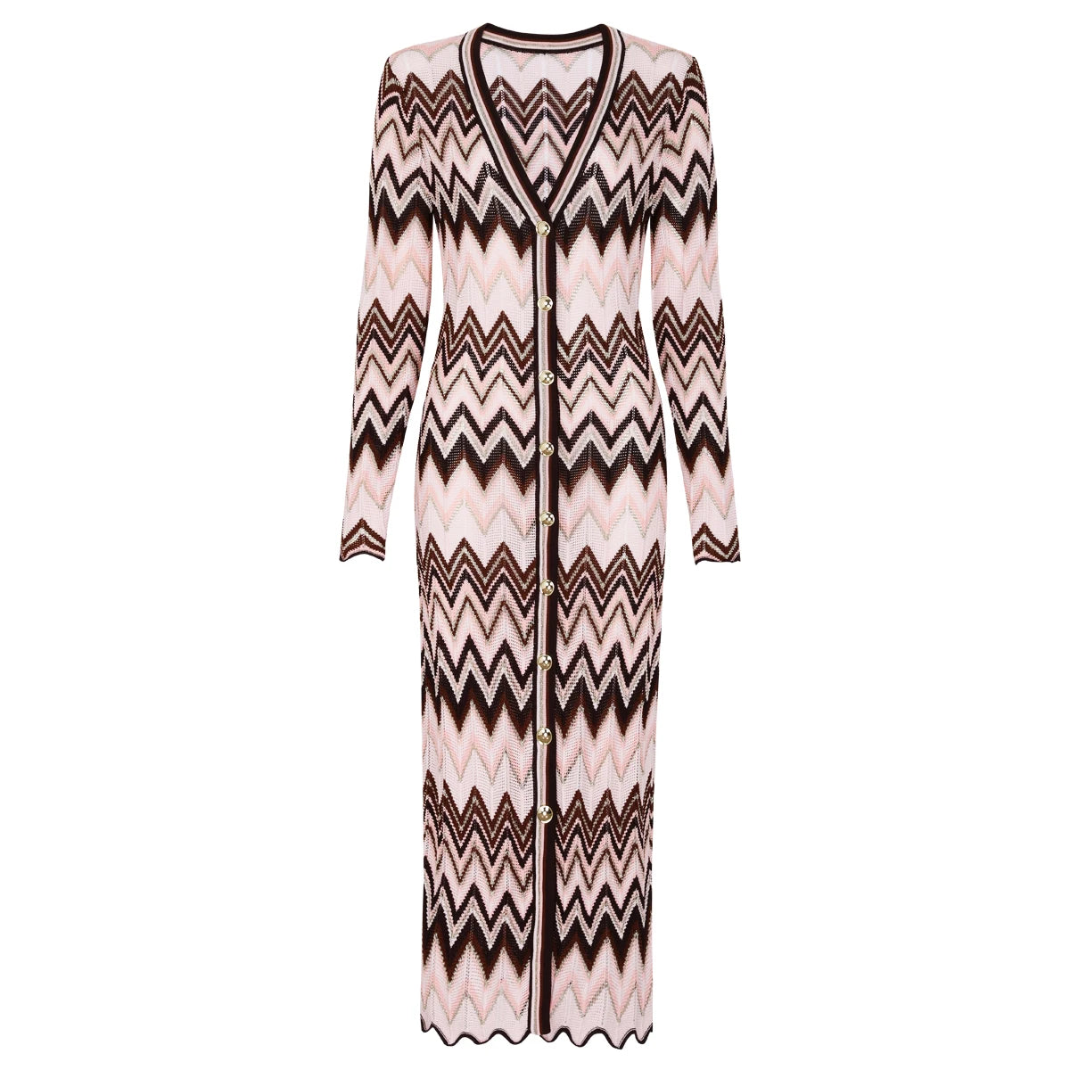 25278 High-quality Spring And Autumn Fashion Elastic Knitted Long Sleeved Cardigan Long Coat+sleeveless Dress Women's Set
