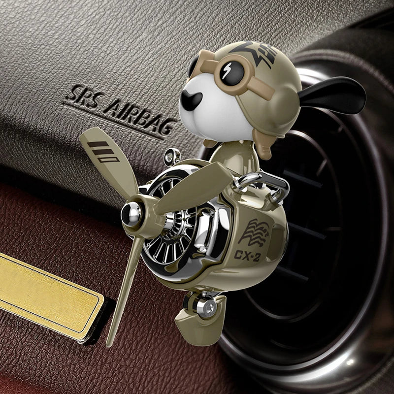 Cool hound dog bobble head shaking rotate plane pilot car air freshener vent accessories decorations ornament fragrance diffuser
