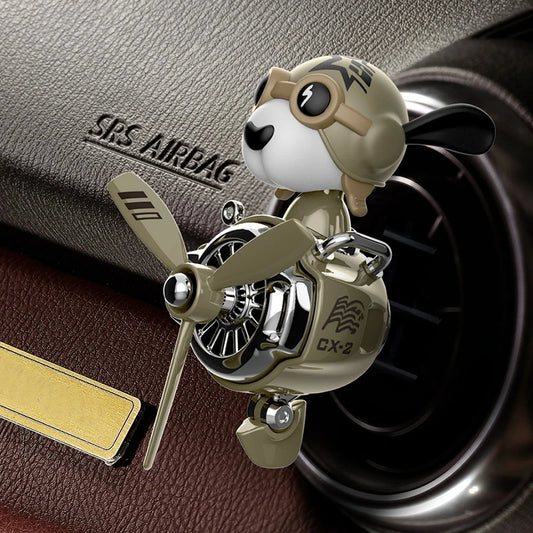 Cool hound dog bobble head shaking rotate plane pilot car air freshener vent accessories decorations ornament fragrance diffuser