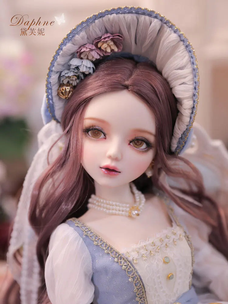 Daphne 1/3 Scale Mjd Ball Jointed Doll Full Set Moveable Two Tone Eyes Vintage Lace Dress Replaceable Outfit Adult Collection