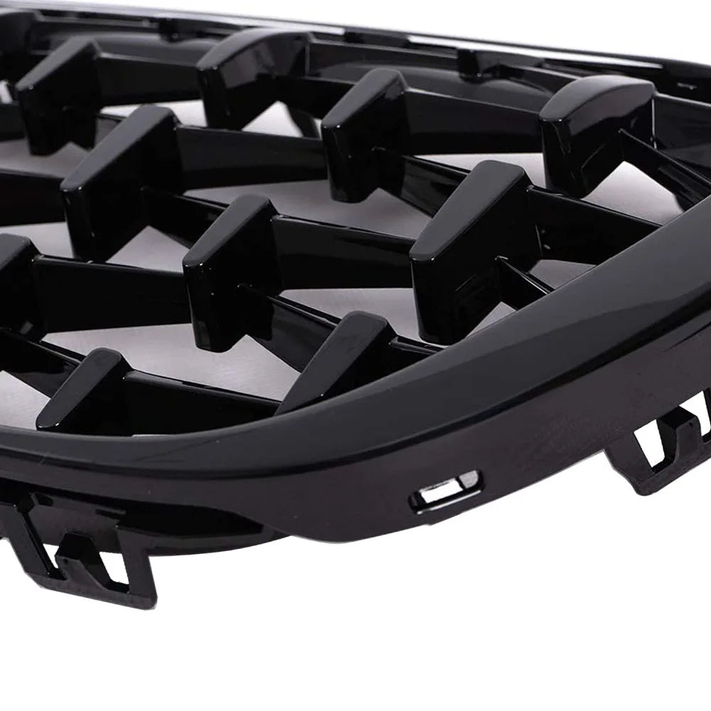 Front Kidney Car Diamond Racing Grilles For BMW X1 F48 F49 2016-2019 Meteor Style Parts AUTO Accessories