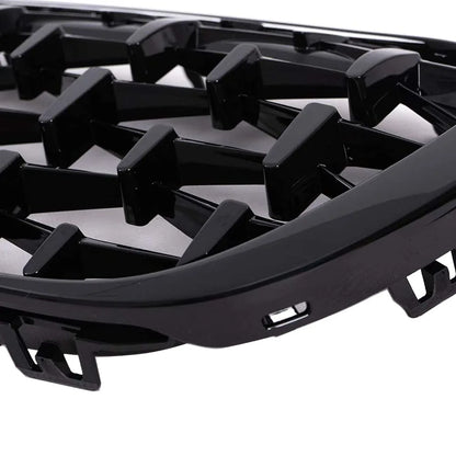 Front Kidney Car Diamond Racing Grilles For BMW X1 F48 F49 2016-2019 Meteor Style Parts AUTO Accessories