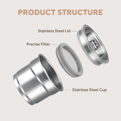 Reusable Pods for illy iperespresso Capsule Stainless Steel Coffee Capsules Filters for illy X7 Y3 Y5 Coffee Mahcine