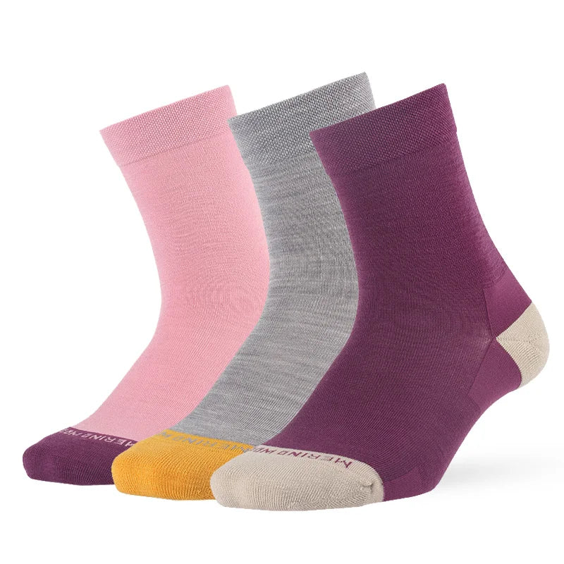 ZEALWOOD Merino Wool Running Socks Men Women No Show/Ankle/Crew Anti-blister Cushion Athletic Socks Ultra-Light Tennis 1/3 Pairs