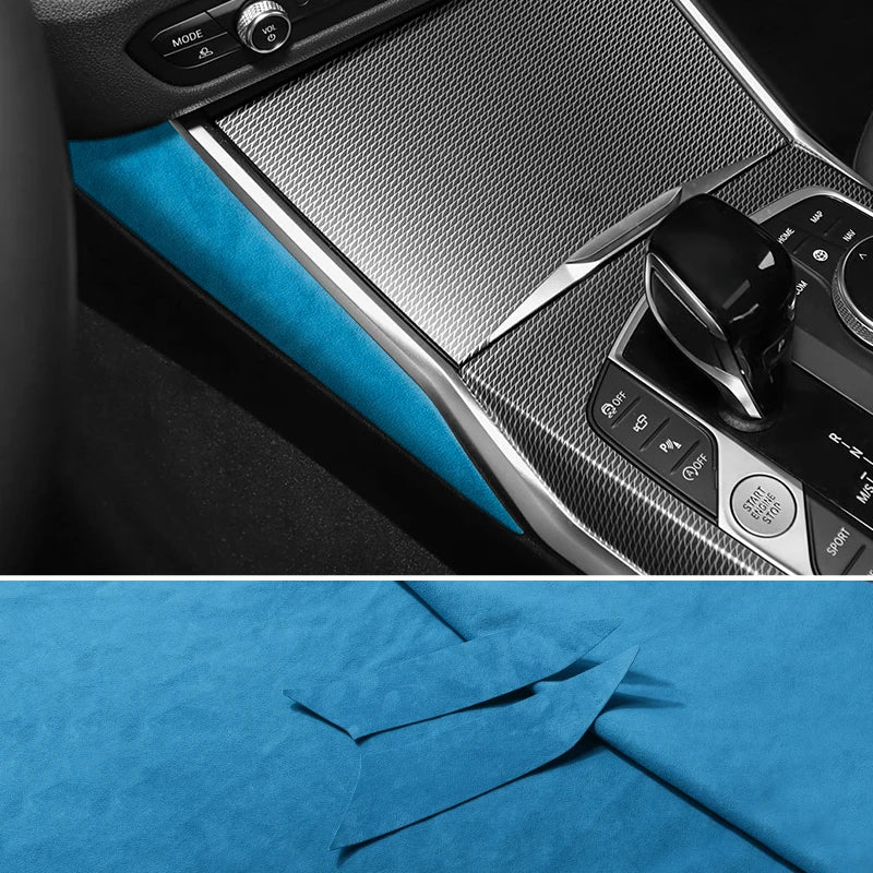 For BMW 2er Two-Door G42 3er i3 G20 G28 4er i4 G23 Center Console Side Trim Sticker Car Interior Accessories Made of Alcantara
