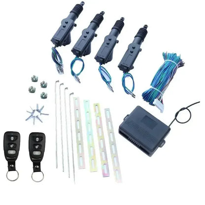 12V Universal Remote Control Entry System Car Central Control Lock with 4 Door Lock Actuators Keyless SMT Locate Parking