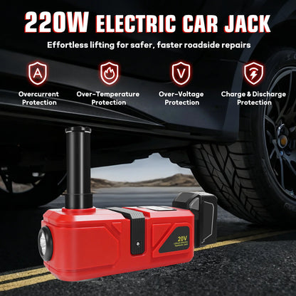Electric Car Jack 5 Ton Hydraulic Jack Car Lift Floor Jack Change Tires Garage Repair with LED Light for Milwaukee 18V Battery