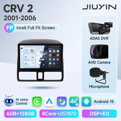 2din Car Radio For Honda CR-V CRV 2001 2002 2003 2004 2005 2006 Automotive Multimedia Video Player Navigation GPS Carplay Radio